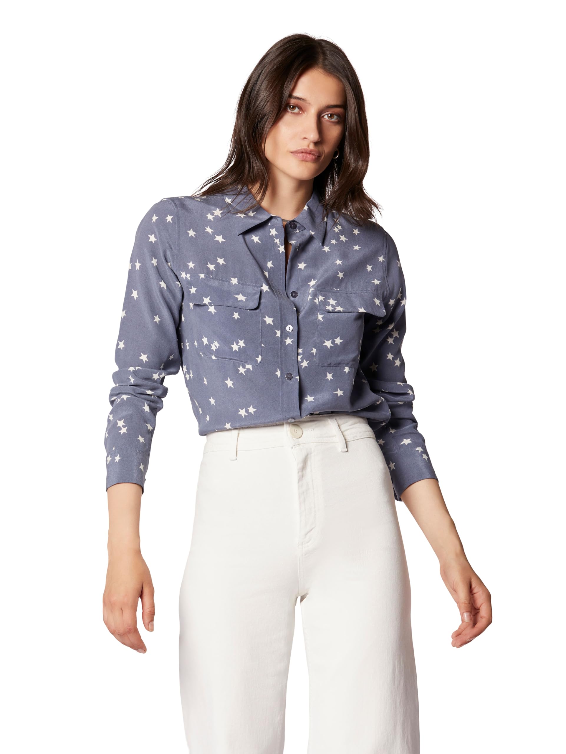 Women's Slim Silk Blouse - Elegant Office & Party Wear
