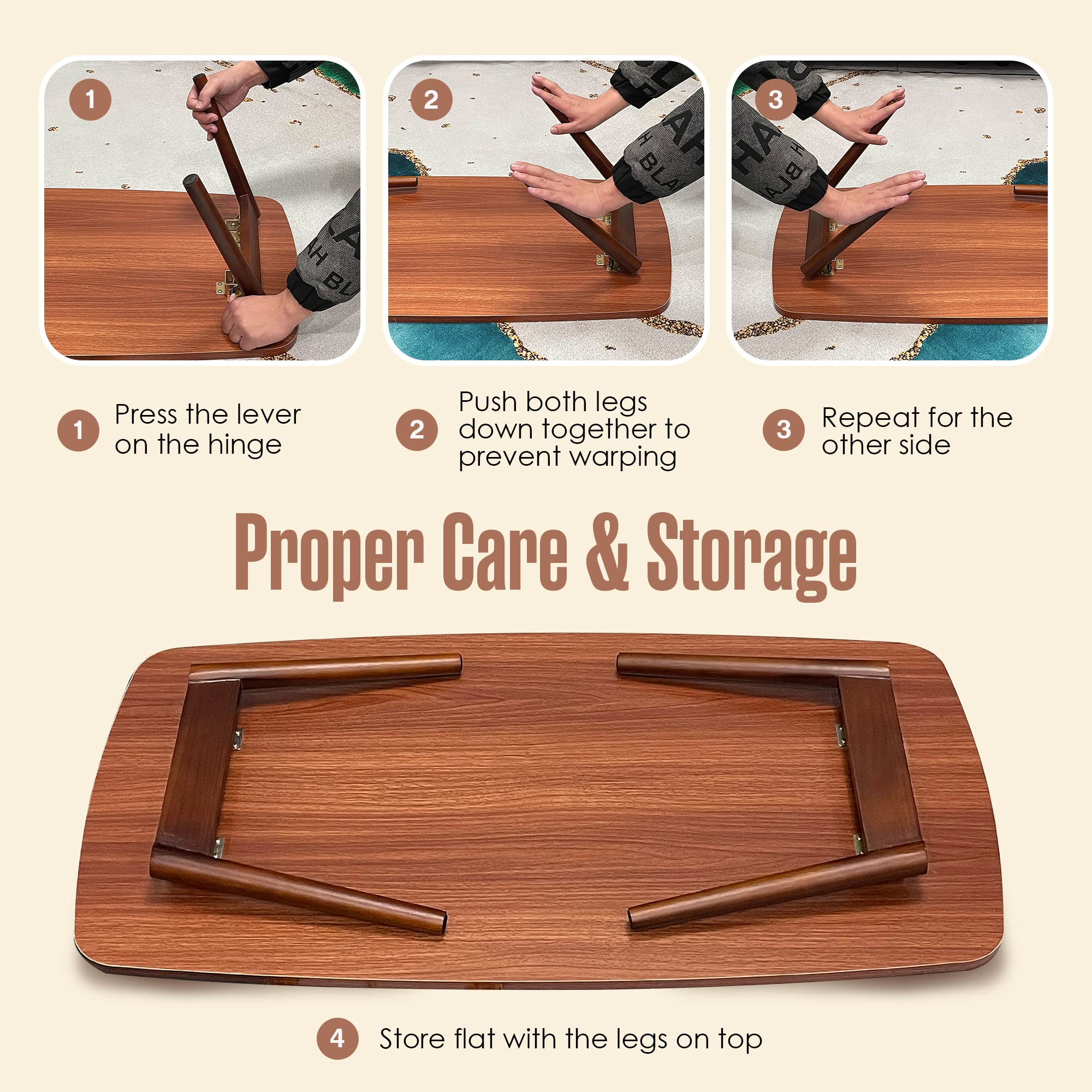 Japanese Folding Floor Table - 40