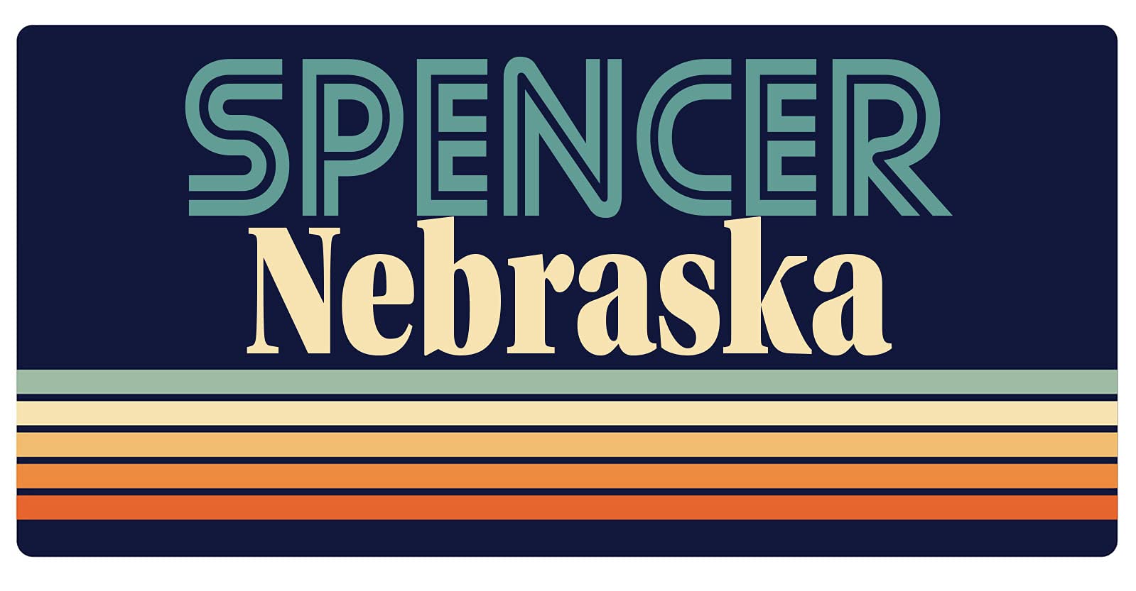 Vintage Spencer Nebraska Fridge Magnet - 5 x 2.5 Inch Retro Souvenir for Refrigerators, Metal Cabinets & Office Decor | Collectible Travel Memorabilia
