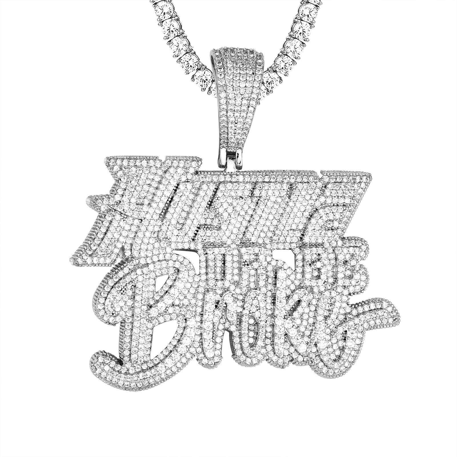 Sterling Silver Custom Initial Pendant Necklace - 