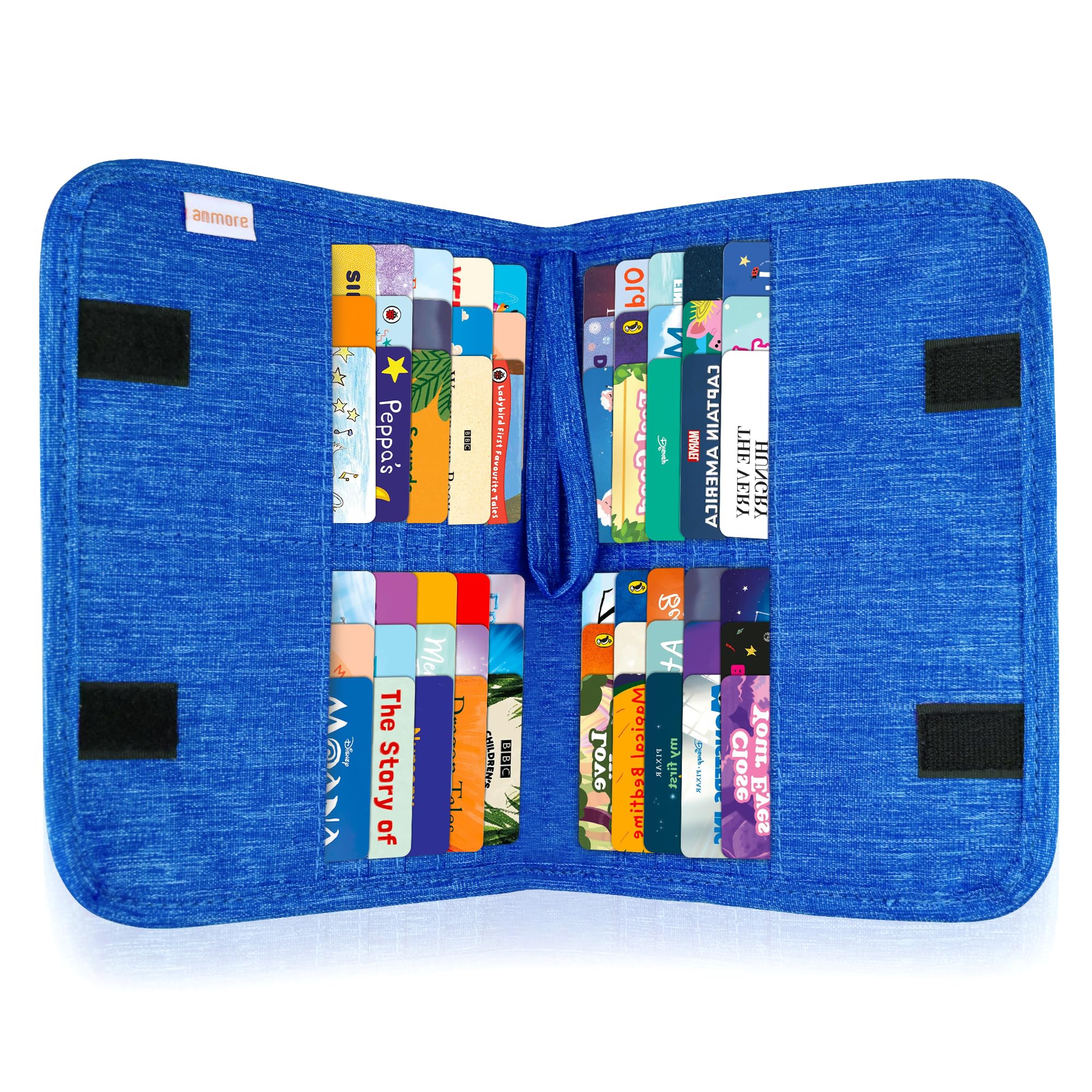 Annmore Card Holder for Yoto Cards - 20 Pockets Holds 60 Trading Cards | Compatible with Yugioh, MTG & TCG Games | Durable Blue Collector's Album for Card Storage & Organization | Perfect for Game Nights, Travel & Collectible Display