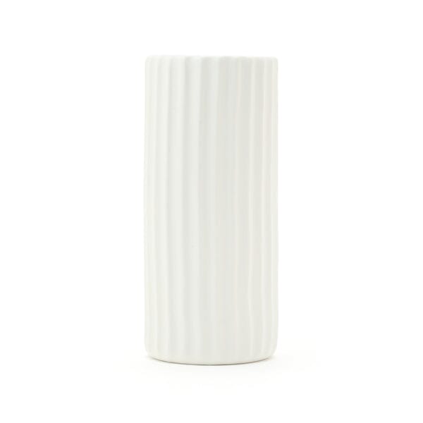 Ceramic White Flower Vase for Home Decor - Elegant Minimalist Vase for Fresh Flowers, Wedding Centerpieces, and Living Room Table Decor