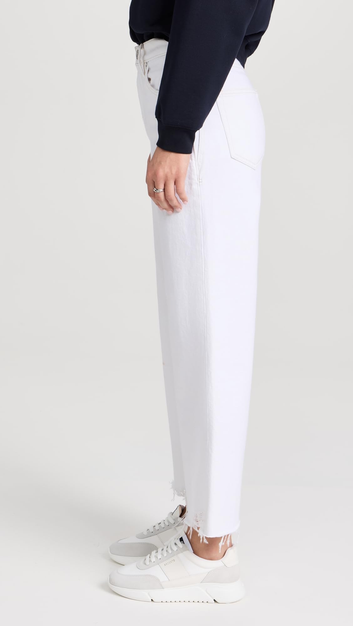 FRAME Women's Relaxed Straight Jeans - High Waist Stretch Denim Pants for Casual Wear & Everyday Outfits