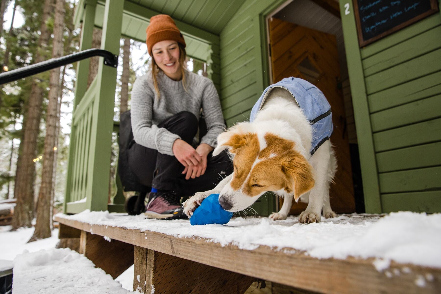 Ruffwear® Gnawt A Cone® Salamander Orange Dog Chew Toy & Treat Dispenser - Durable Interactive Play for Active Dogs, Perfect for Fetch, Training, and Outdoor Adventures