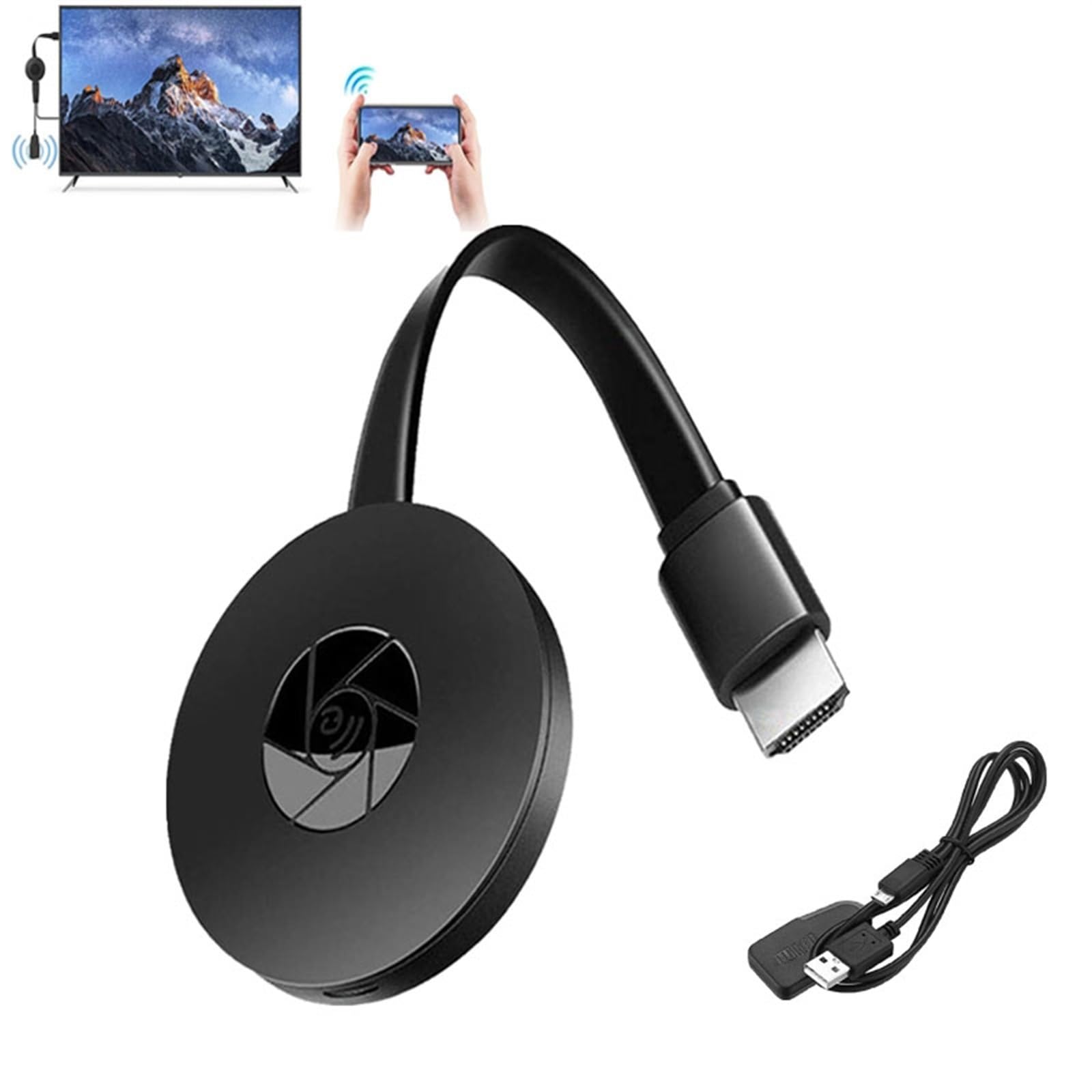OTEB Castview TV Wireless HDMI Display Adapter - 4K Streaming Box for Smart TV, Screen Mirroring & Projection Device (1 Pack) - Perfect for Home Theater, Gaming & Office Presentations