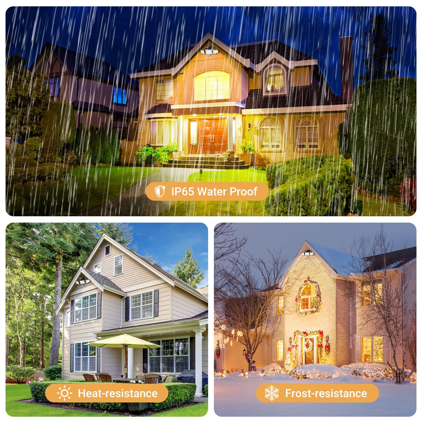 Xmart 2 Pack 4000LM Solar Outdoor Security Lights - 208 LED Motion Sensor Spotlights with Remote Control, 3 Adjustable Heads, IP65 Waterproof, 270° Wide Angle Flood Light for Yard, Wall, Garden, and Pathway Illumination (3 Lighting Modes) - Perfect for Home Security, Landscape Lighting, and Backyard Decoration