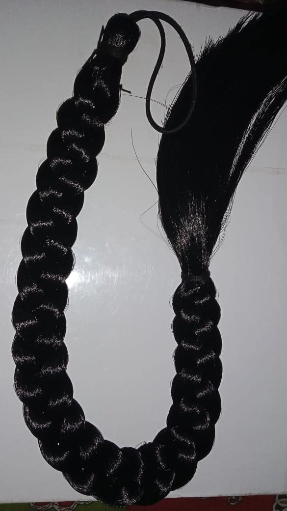 Prayati Black Choti Silky Smooth Hair Extensions for Women - Matt Finish No Shine, Adds Instant Length & Volume | Perfect for Weddings, Parties & Daily Styling
