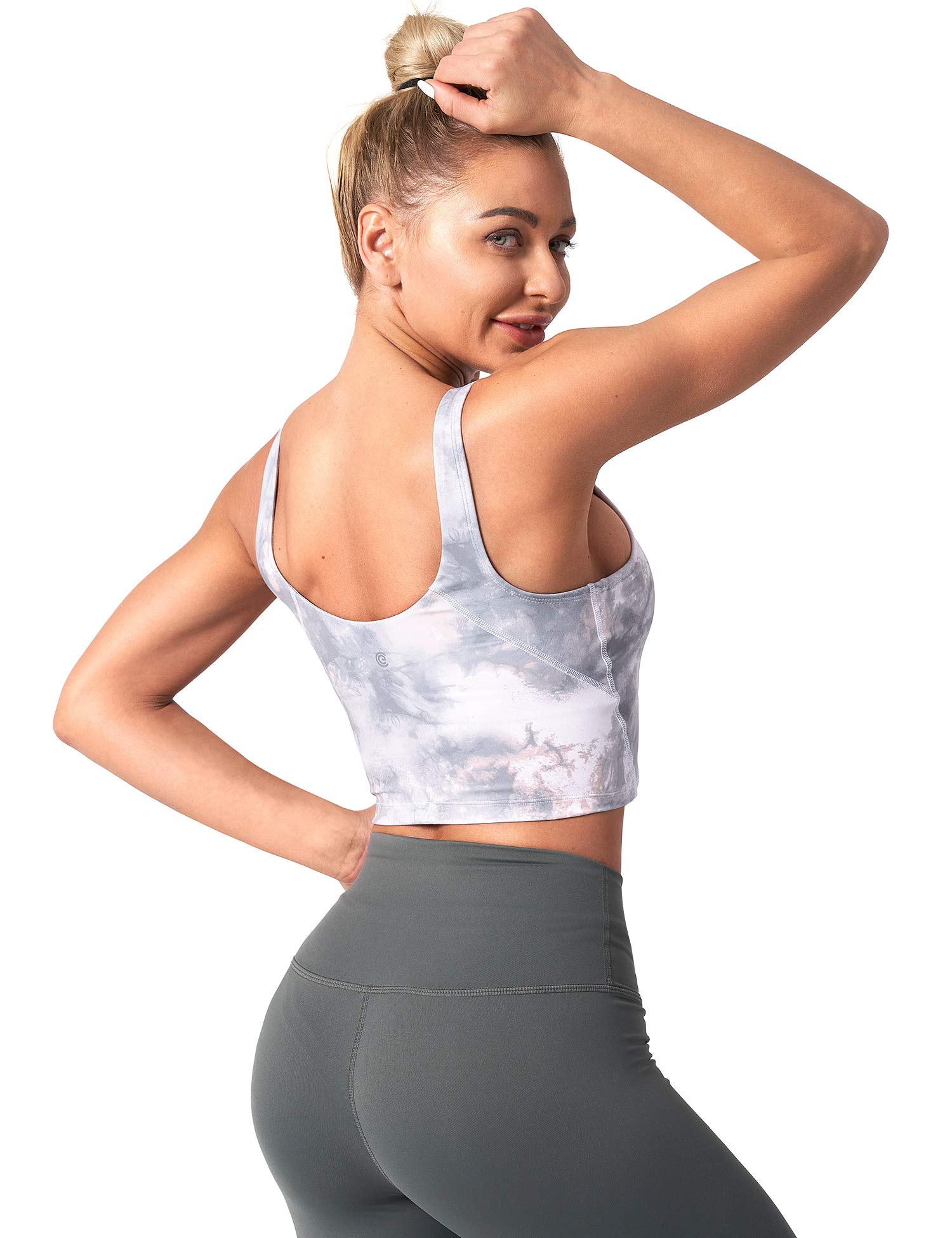 CELER Women's Longline Padded Sports Bra - High Support Workout Top for Yoga, Running & Fitness | Moisture-Wicking Breathable Tank with Removable Cups | Gym, Pilates & Activewear Essentials
