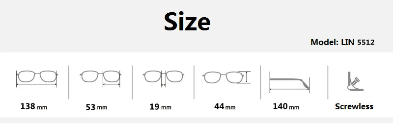 Stylish Aimee Unisex Full Rim Oval Screwless Titanium Eyeglasses Frame 5512 - Lightweight & Durable for Work, Reading & Everyday Wear