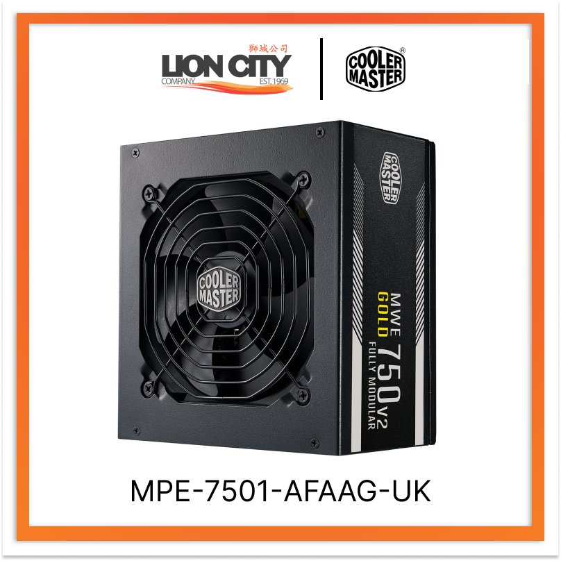 Cooler Master MPE 7501 AFAAG UK CM MWE Gold V2 750W Full Modular Power Supply PSU - 80 Plus Gold Certified, 5 Year Warranty - Perfect for Gaming PC Builds, Workstations & High Performance Computers