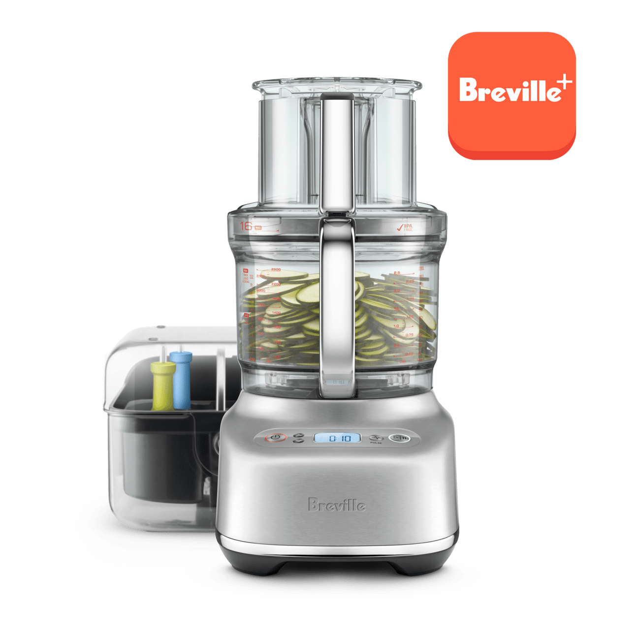 Breville Sous Chef 16-Cup Food Processor - Powerful Kitchen Appliance for Chopping, Slicing & Shredding - Perfect for Meal Prep, Baking & Large Family Cooking