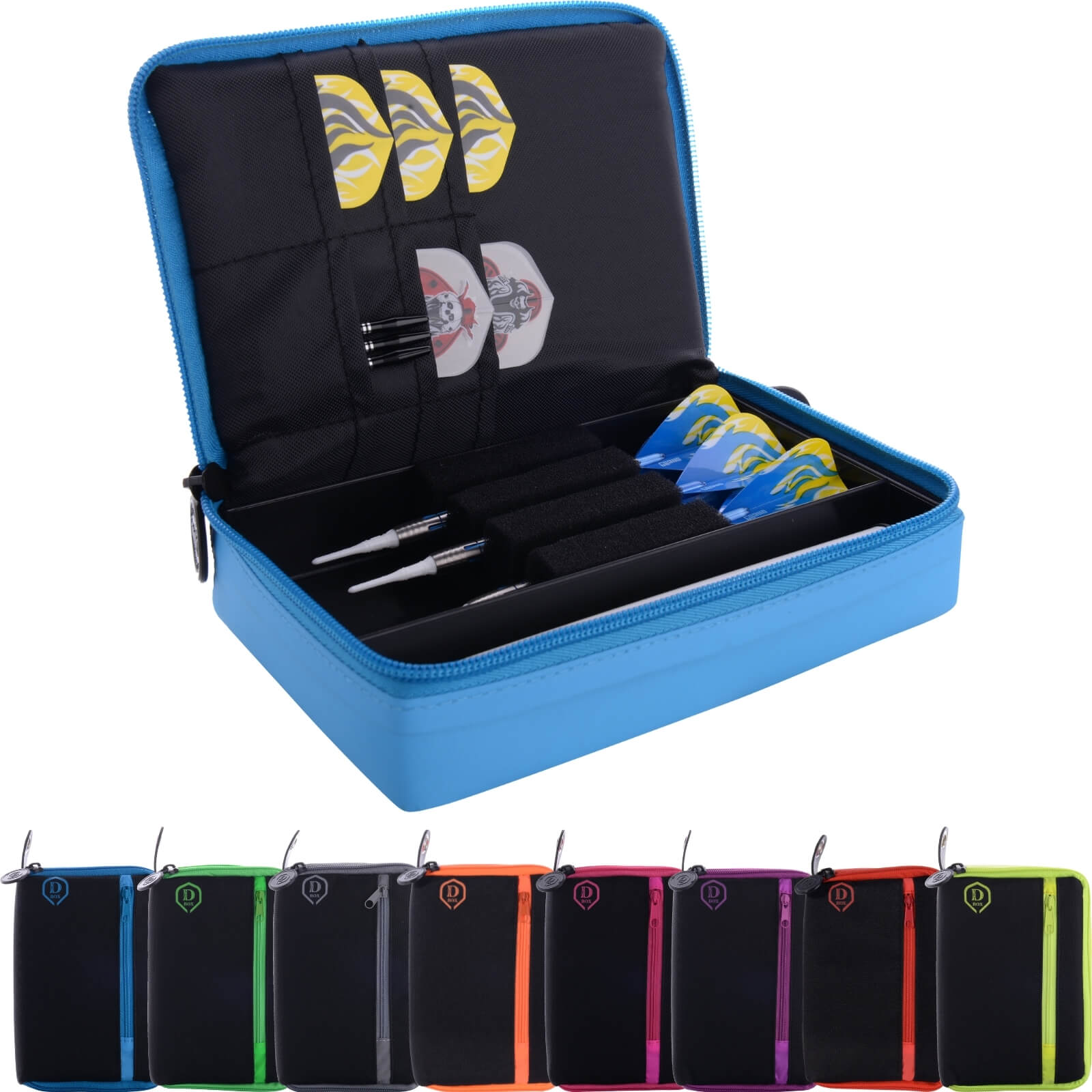 One80 The Dart Box - Professional Dart Storage Case for Steel Tip and Soft Tip Darts - Perfect for Home, Bar, and Tournament Use