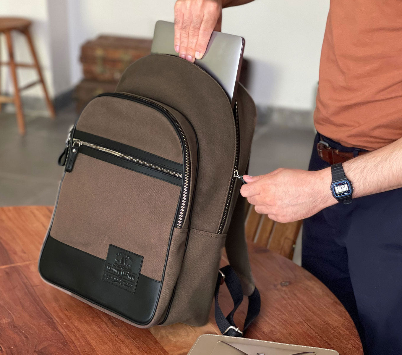 Durable ALPS Canvas Backpack for Hiking, Travel & School - Lightweight & Water-Resistant Outdoor Daypack