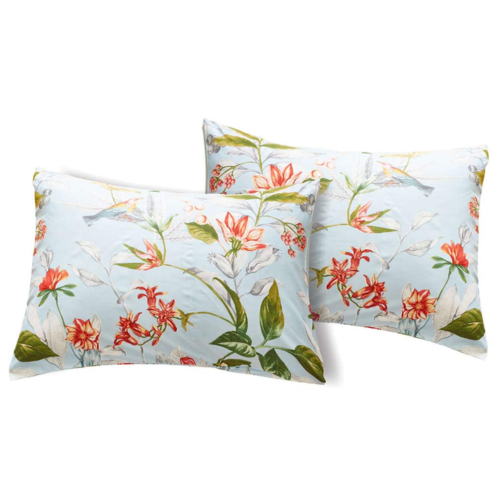 TOPCHANCES Botanical Printed Comforter Set - 100% Microfiber Bedding Set (Twin, Color #7988) | Soft & Breathable Duvet Cover for Kids, Teens & Guest Rooms | Perfect for Spring & Summer Bedding
