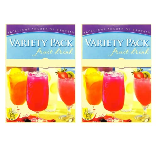 HealthyWise High Protein Fruit Drink Variety Pack - 15g Protein, Low Calorie, Low Carb, Low Sugar, Fat Free - 7 Servings per Box (2 Pack) | Post-Workout Recovery & Healthy Snack Alternative