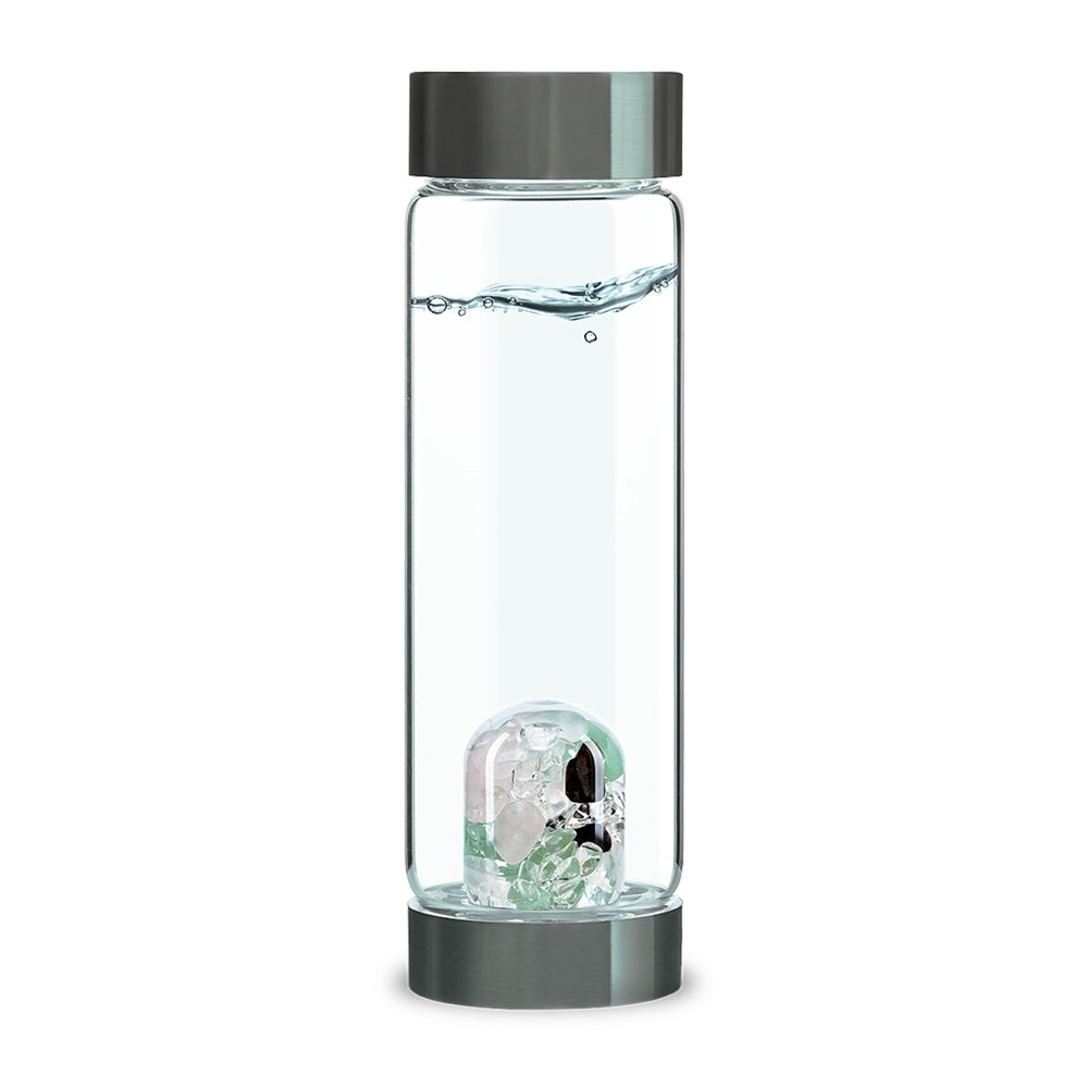 VitaJuwel Crystal Infused Water Bottle for Energy & Wellness | Natural Mineral Water Enhancer | Perfect for Yoga, Meditation & Daily Hydration | MOMAZING
