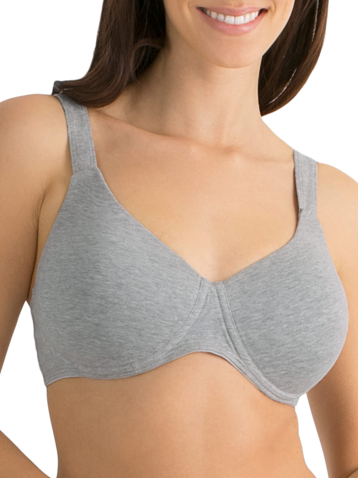 Fruit of the Loom Women's Comfortable Wire-Free Bra - Soft Support for Everyday Wear, Yoga, Workout & Lounge