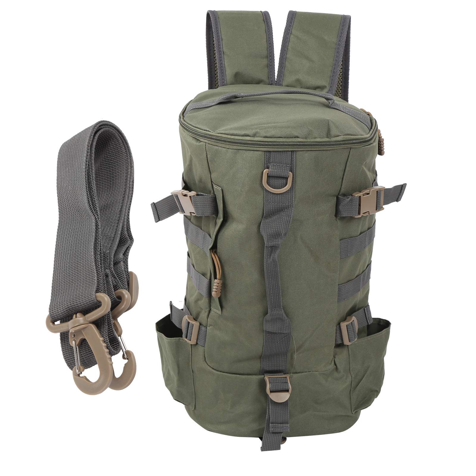 Keenso Fishing Tackle Backpack - Large Capacity Waterproof Fishing Gear Storage Bag with Rod Holder | Perfect for Fly Fishing, Bass Fishing & Outdoor Adventures