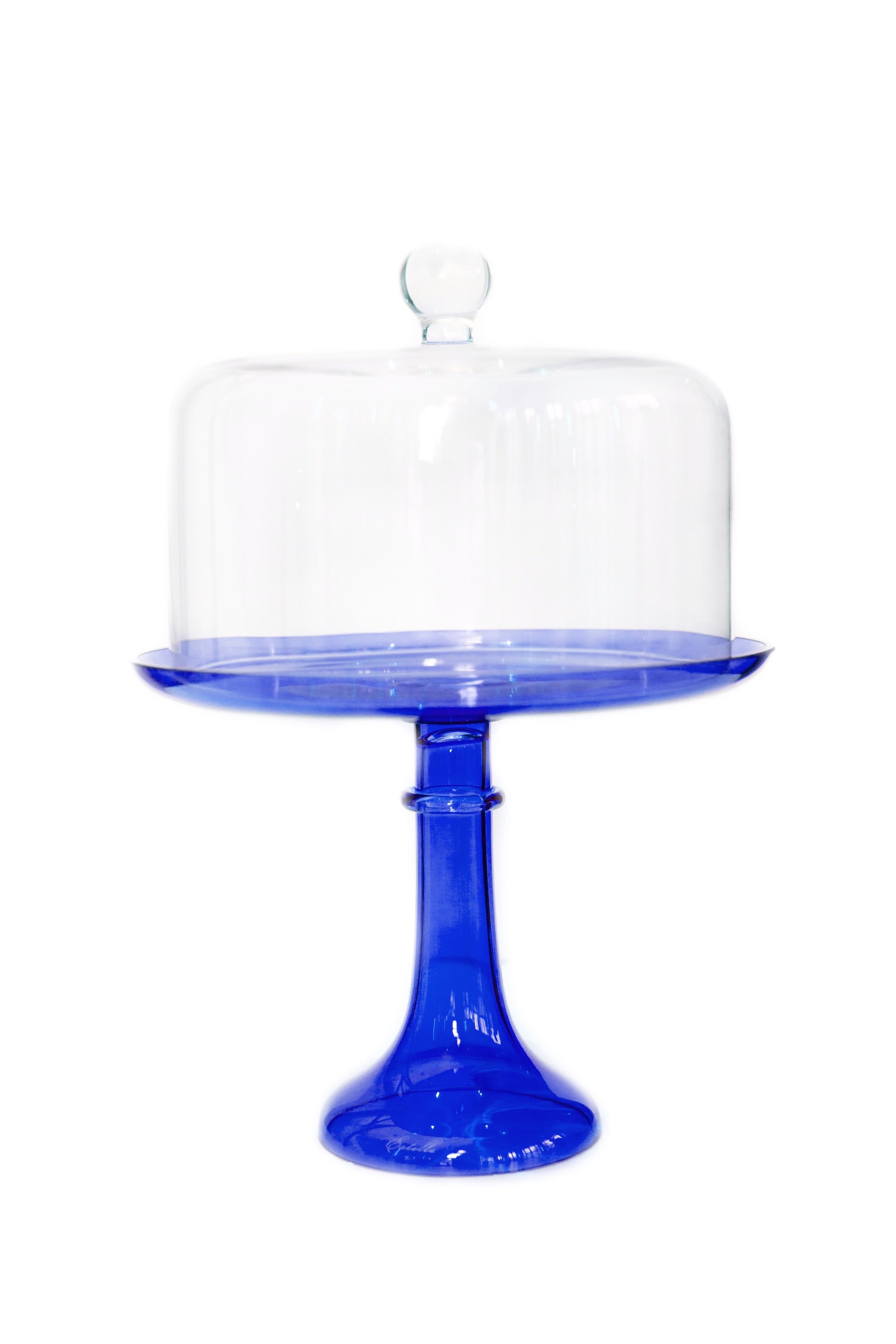 Royal Blue Estelle Cake Stand - Elegant Dessert Display for Weddings, Parties & Home Decor