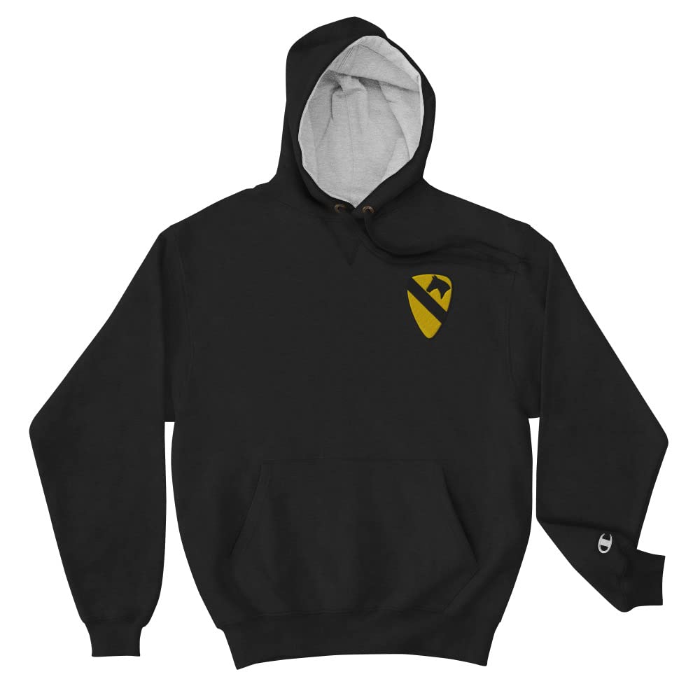 1st Cavalry Division Champion Hoodie - Military Apparel for Men & Women - Comfortable & Stylish Army Sweatshirt for Veterans, Soldiers & Supporters - Perfect for Casual Wear, Outdoor Activities & Military Events