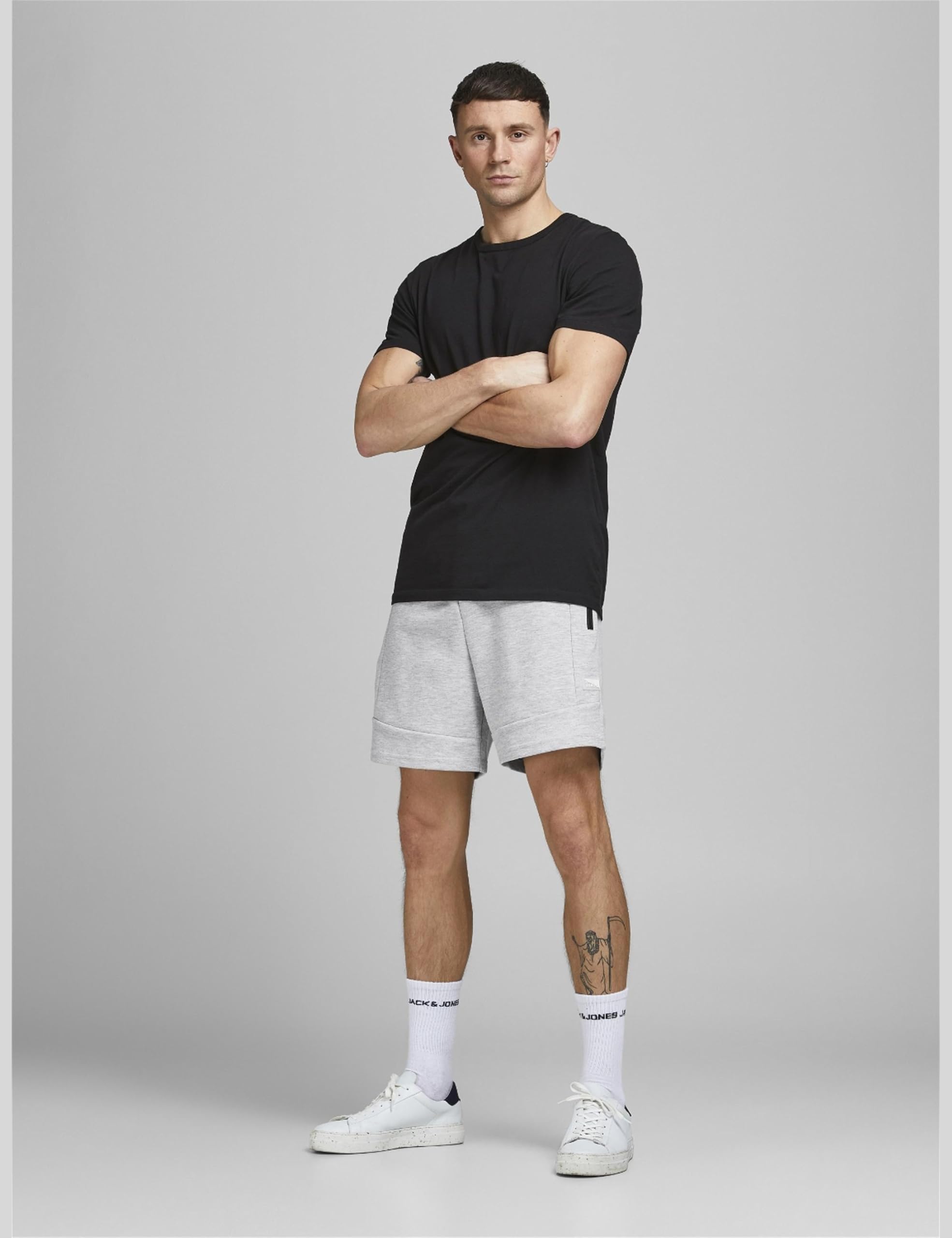 JACK & JONES JJIAIR Sweat Shorts for Men - Comfortable Casual Gym Shorts with Pockets | Perfect for Workout, Running, and Summer Outfits