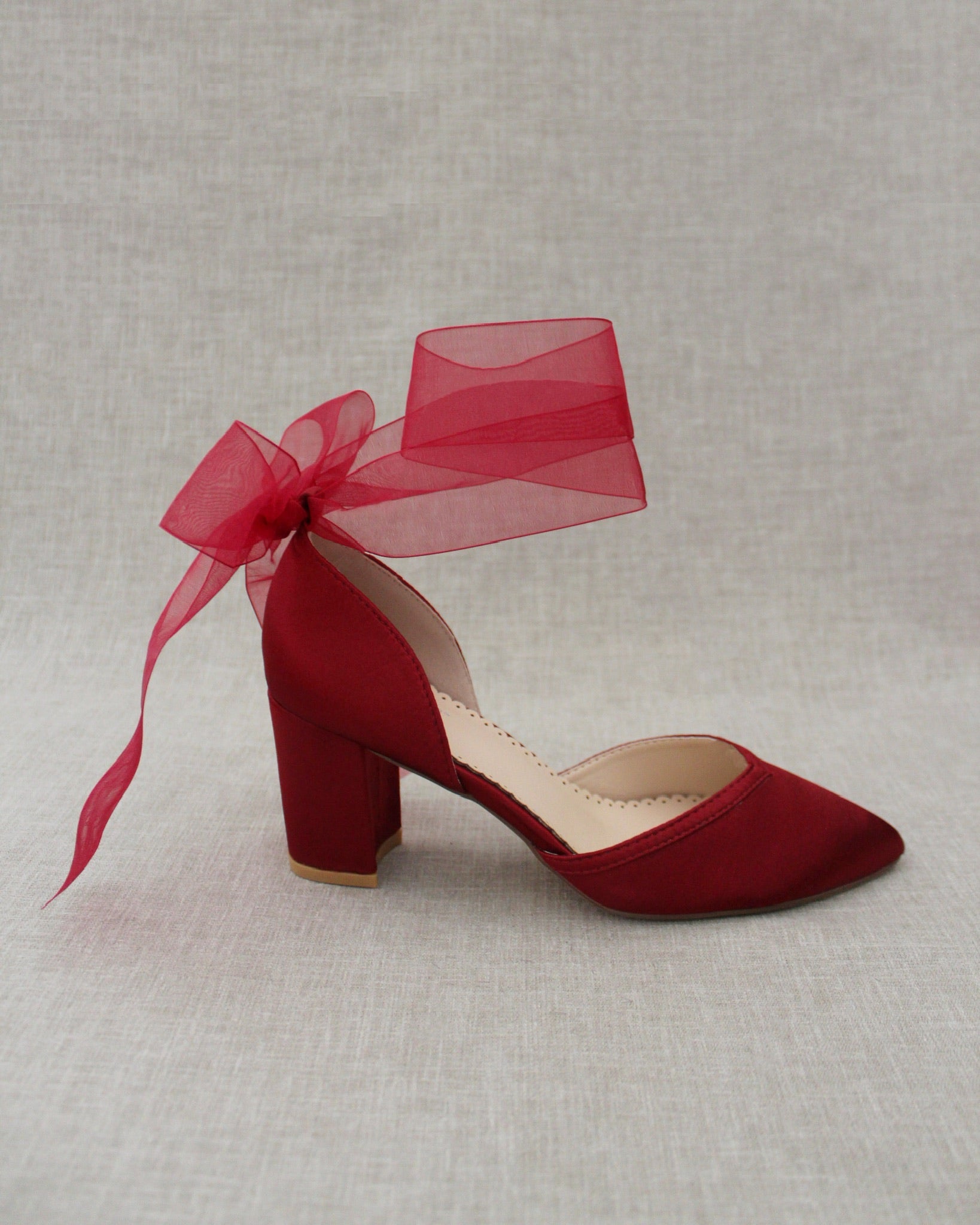 Elegant Ankle Wrap Tie Evening Block Heel Sandals for Women - Perfect for Weddings, Parties & Special Occasions