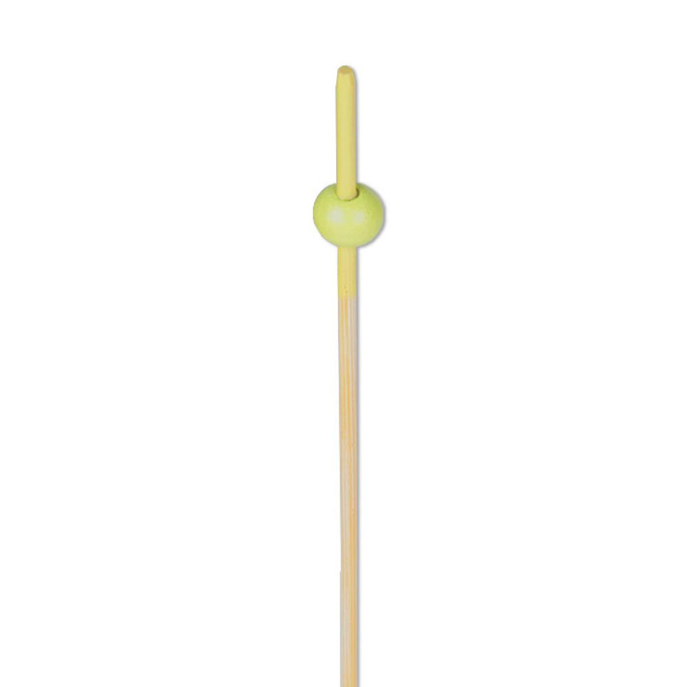 Lime Green Beaded Appetizer Forks & Sandwich Picks - 100 Count (4.75 Inch) - Perfect for Parties, Weddings, and Cocktail Events