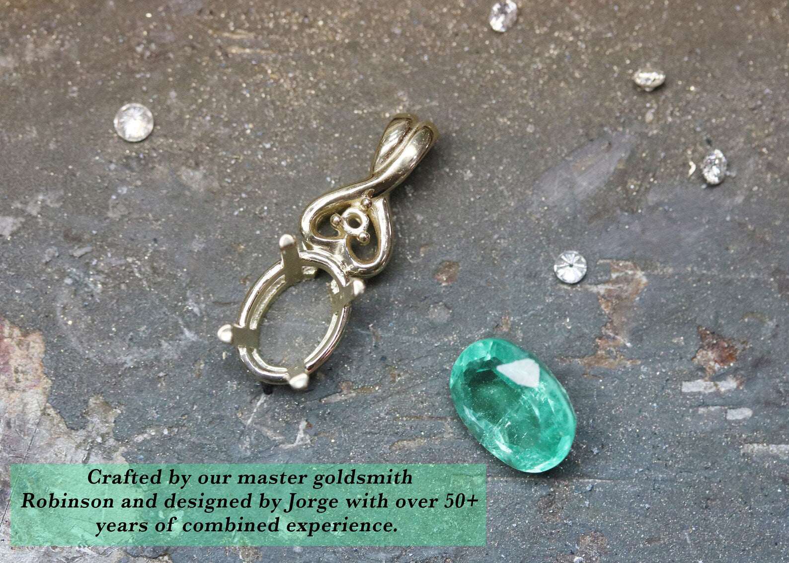 1.43tcw Natural Rich Green Emerald & Round Diamond Pendant in 14K Gold - Elegant Jewelry for Women, Perfect for Weddings, Anniversaries & Special Occasions