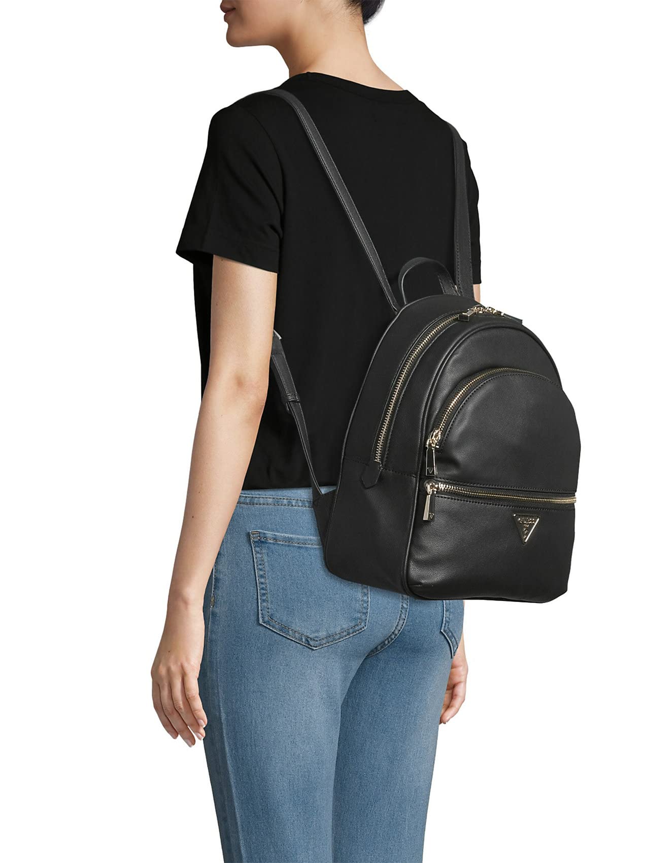GUESS Manhattan Large Backpack for Women - Stylish & Spacious Laptop Backpack with Multiple Pockets | Perfect for Work, Travel & College Campus Use