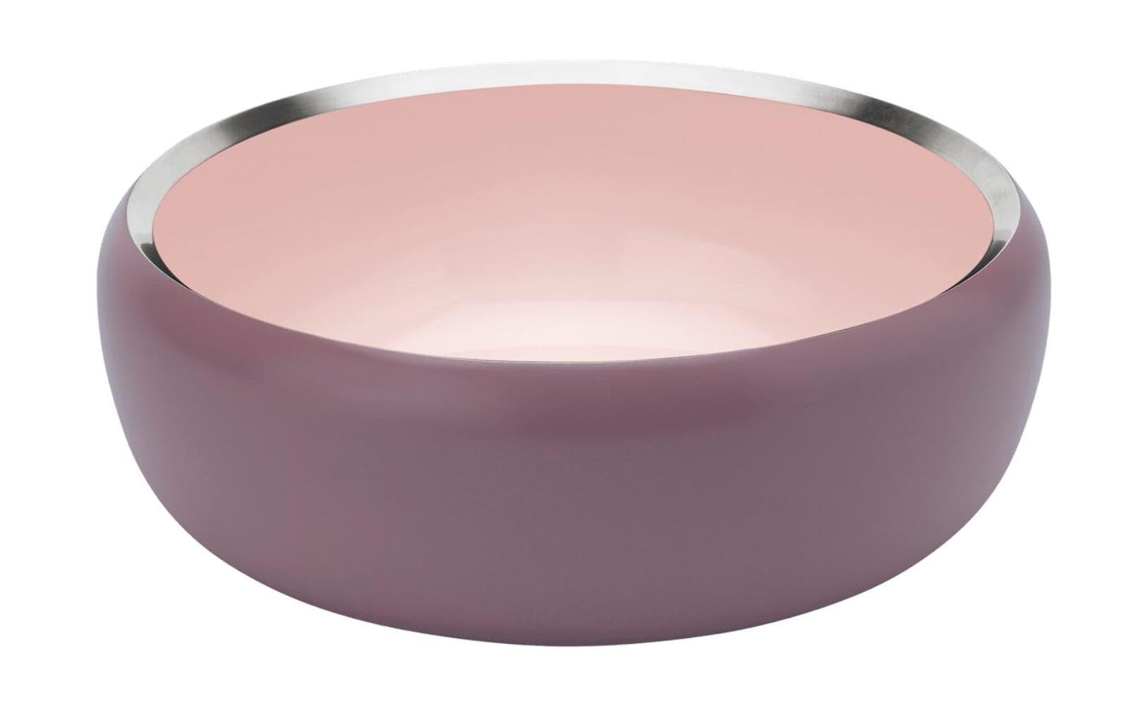 Ora Bowl 22cm Medium Dusty Rose/Powder - Elegant Ceramic Serving Bowl for Salads, Pasta, and Home Decor