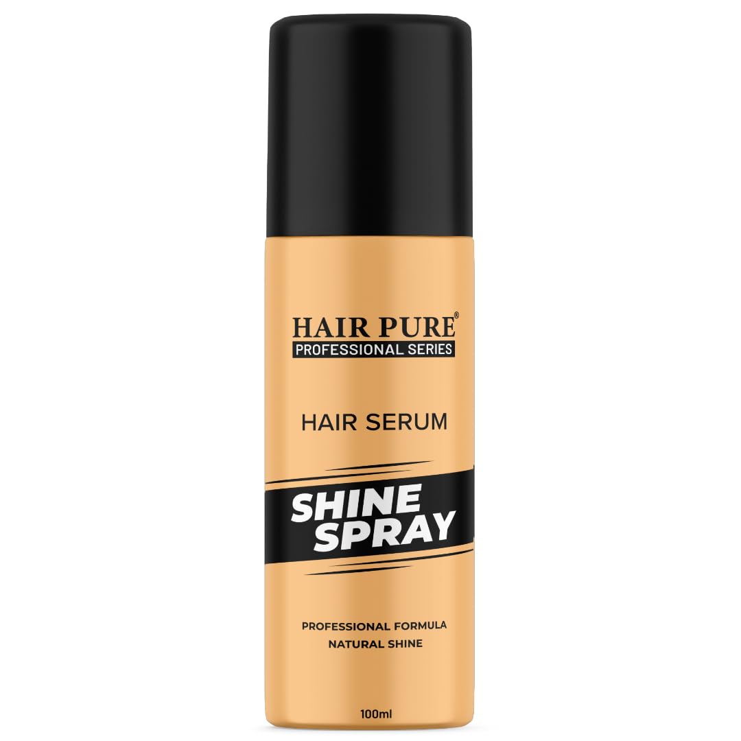 Hair Pure Shine Hair Spray 100ml - Long Lasting Hold, No Flake, Natural Shine | Non-Sticky, Easy Wash Off | Quick Styling & Setting Spray for All Hair Types | Perfect for Daily Use, Parties & Special Occasions