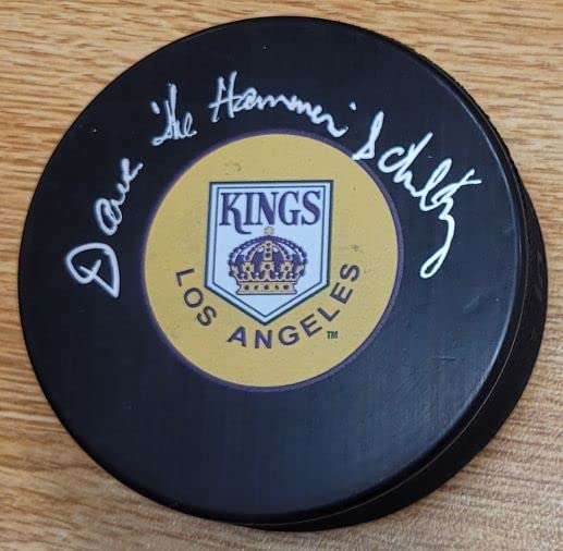 Authentic Autographed Dave Schultz Los Angeles Kings Hockey Puck - Collectible Memorabilia for NHL Fans & Sports Enthusiasts | Perfect for Display, Gifts, and Hockey Collections