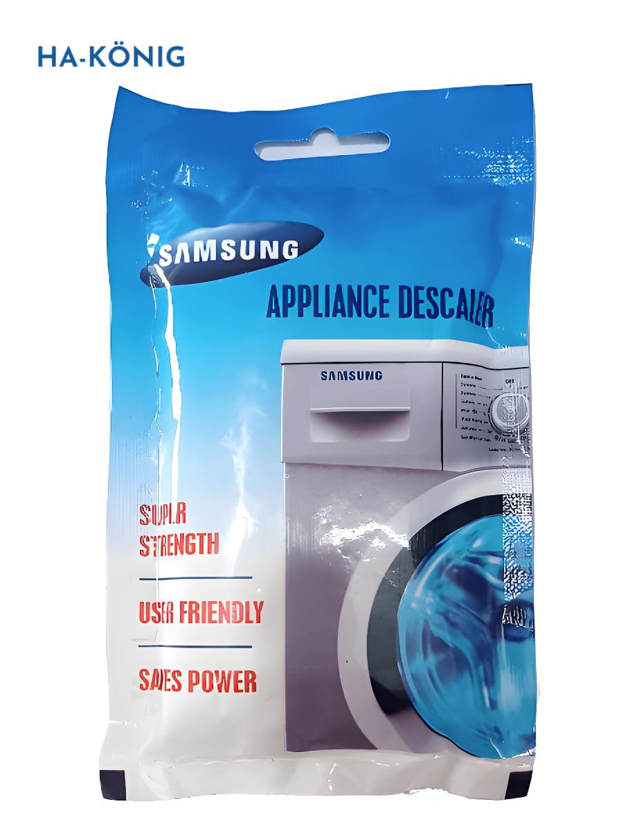 Samsung Washing Machine Drum Cleaner Powder - Compatible with Front Load & Top Load Washers, Deep Cleans Mold & Odor (100g x 4 Pack) | Ideal for Monthly Maintenance & Stain Removal