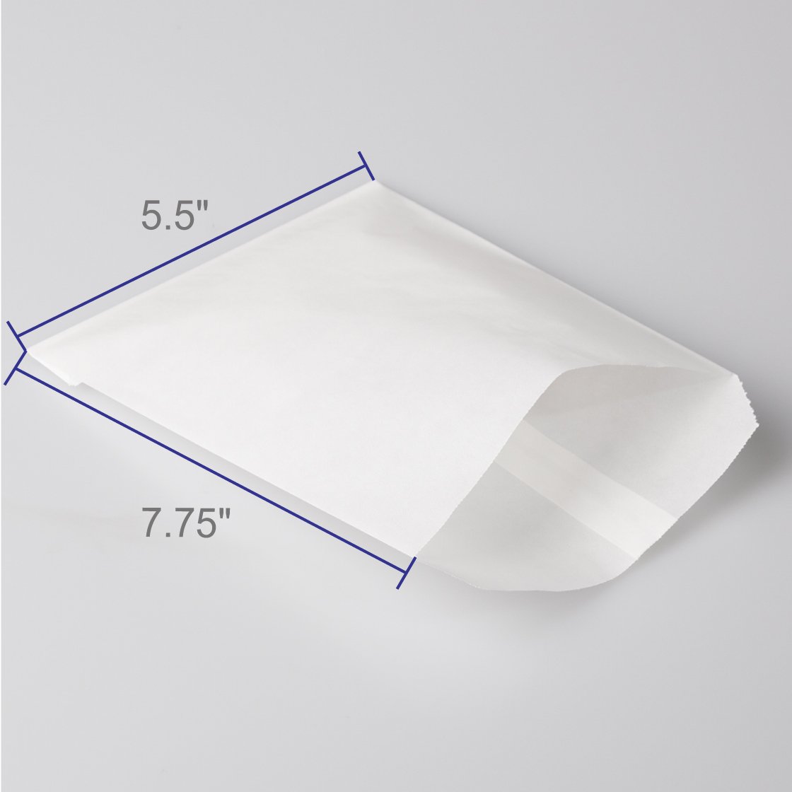 BagDream 5.5x7.75 Inch Glassine Waxed Paper Bags - Pack of 100 Flat Glassine Envelopes for Cookies, Popcorn, Candies & Pastries | Eco-Friendly Food Packaging for Bakeries, Parties & Gift Wrapping