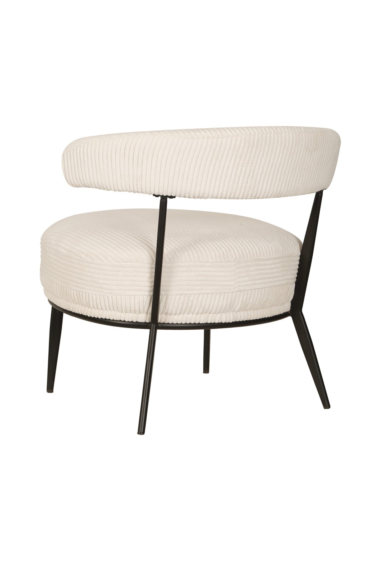 Modern Cream Accent Chair - Soft Upholstered Living Room Armchair for Home, Office & Lounge - Comfortable Reading Chair with Sturdy Metal Legs