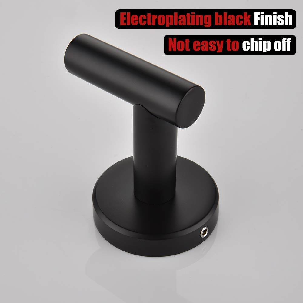 Matte Black Stainless Steel Towel Ring - 7 Inch Bathroom Holder for Showers & Vanities