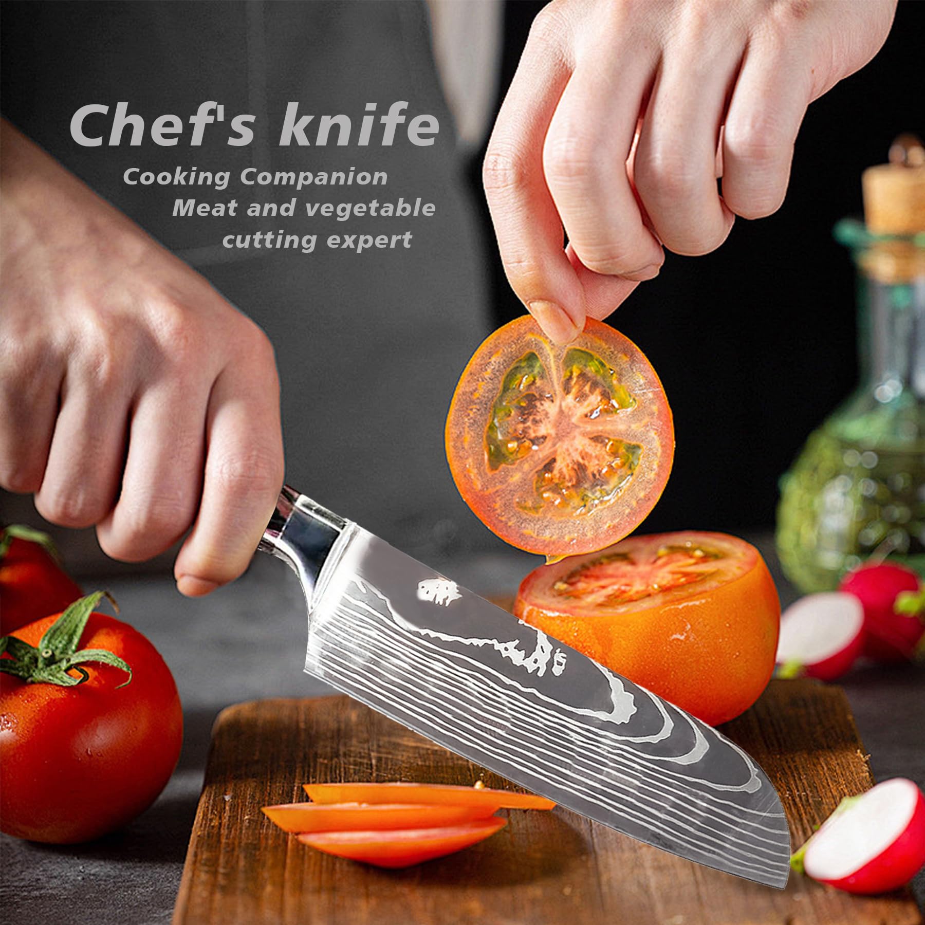 Premium 4-Piece Chef Knife Set - Ultra Sharp Stainless Steel Kitchen Knives for Meat, Fish, and BBQ - Hand Forged Professional Cutlery for Home Cooking, Restaurant Use, and Outdoor Camping - Includes Gift Box