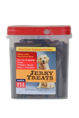 Premium Beef Tender Strips Dog Treats - 60 oz (3.75 lbs) All-Natural Jerky Snacks for Dogs - High Protein Training Rewards & Dental Chews - Perfect for Large Breed Dogs, Outdoor Adventures & Crate Training