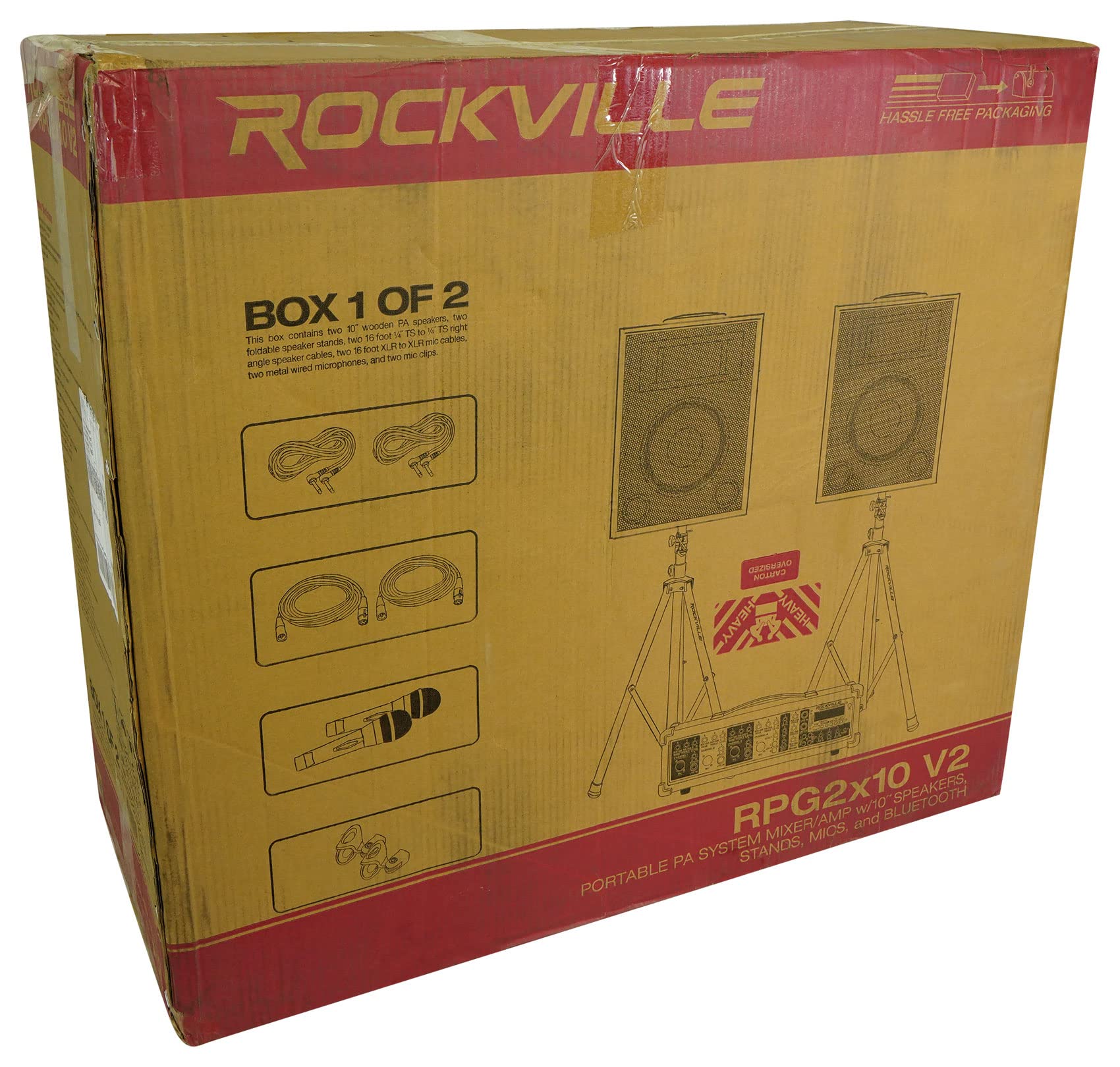 Rockville RPG2X10 Bluetooth PA System with Mixer, 10