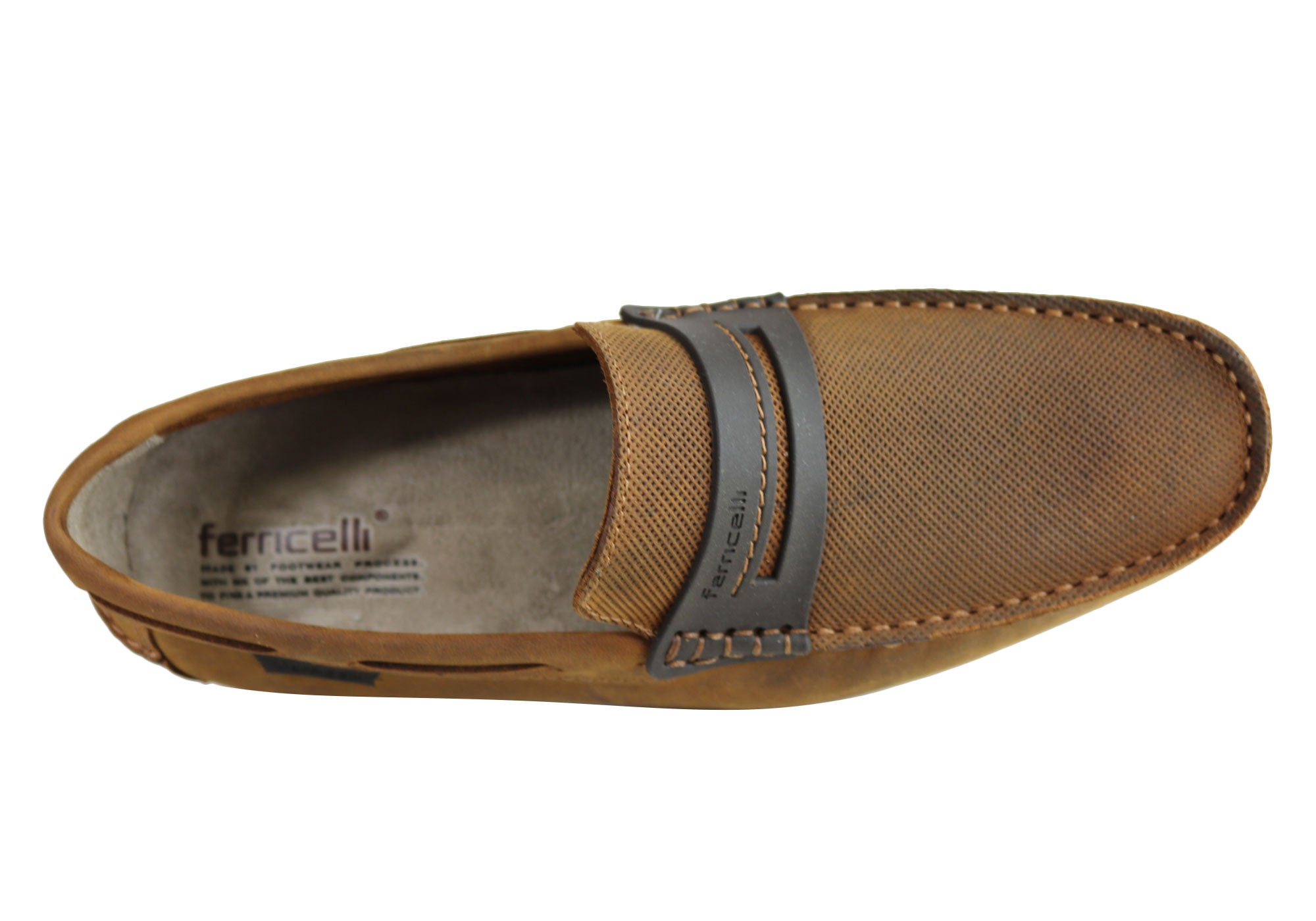 Ferricelli Mitchell Men's Genuine Leather Casual Loafers - Handcrafted in Brazil - Comfortable Slip-On Shoes for Work, Travel & Everyday Wear