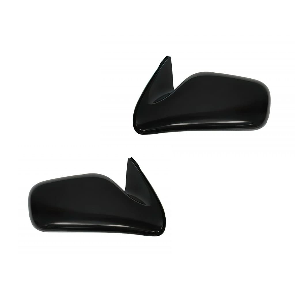 1999 Toyota Avalon Replacement Door Mirrors - Power Adjustable Non-Heated Non-Folding Pair (Driver & Passenger Side) - Smooth Black Paintable - Compatible with TO1320155 & 8794007011C0 - Perfect for Parking Safety and Side Visibility
