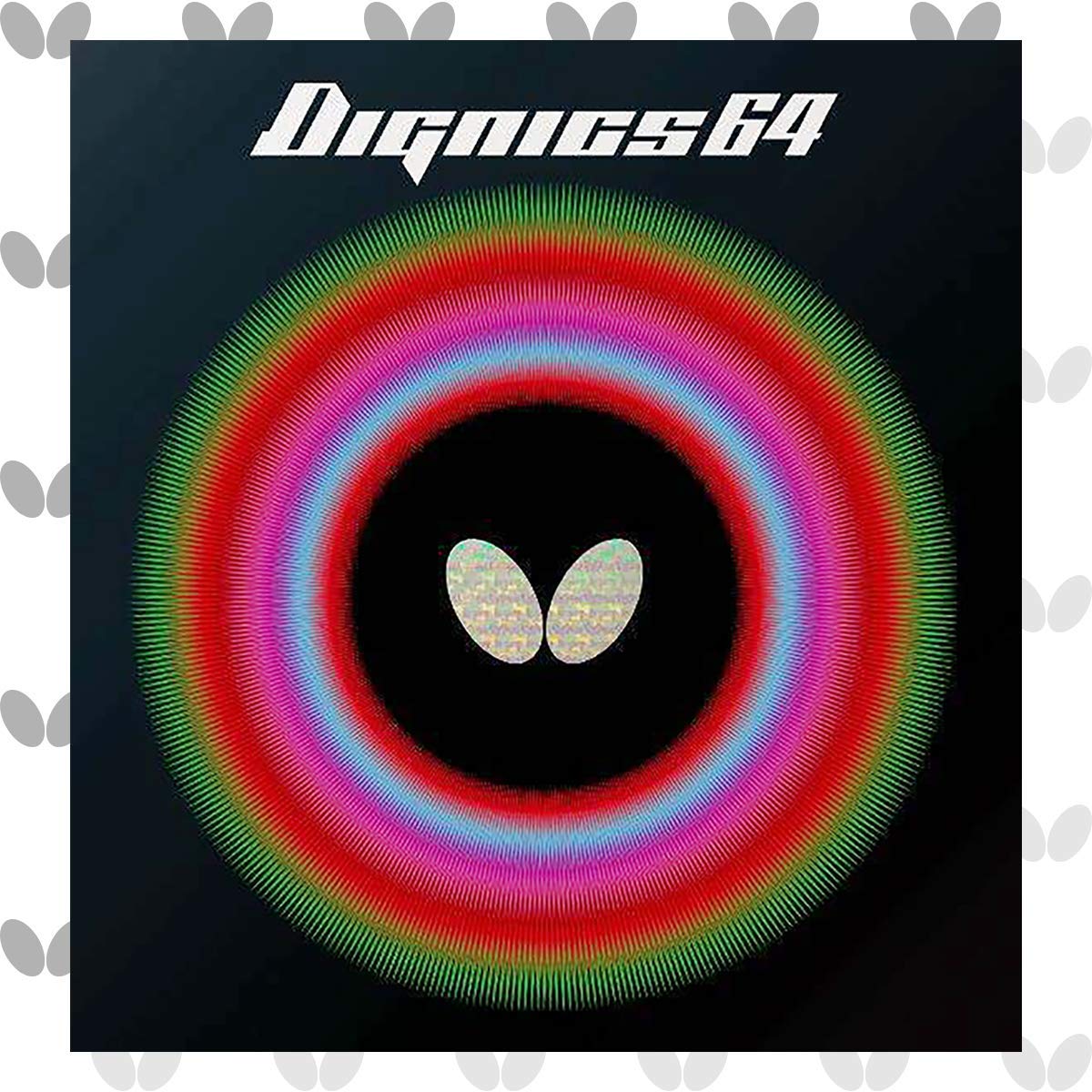 Butterfly Dignics 64 Professional Table Tennis Rubber - 1.9mm or 2.1mm Thickness | Red/Black Inverted Rubber Sheet | High Performance Ping Pong Equipment for Competitive Players | Perfect for Tournament Play & Advanced Training Sessions