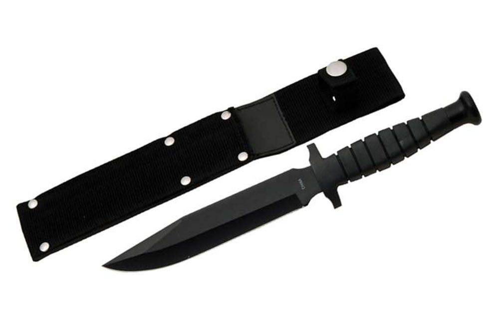 SZCO Supplies Marine Combat Knife - Tactical Survival Knife with Sheath, High Carbon Steel Blade for Outdoor Camping, Hunting & Emergency Use