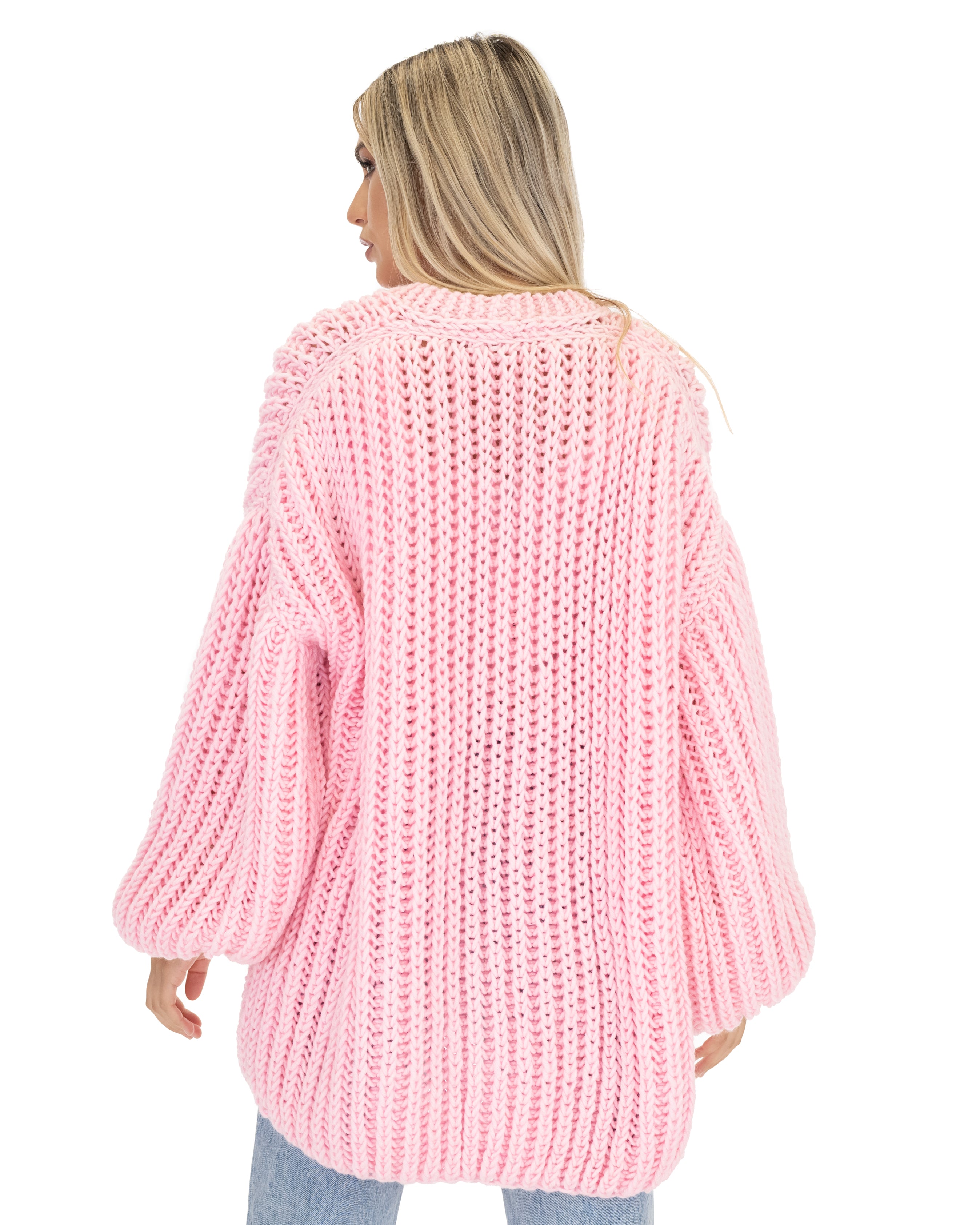 Premium Merino Wool Balloon Cardigan for Women - Soft & Cozy Oversized Knit Sweater - Perfect for Fall, Winter & Casual Outfits