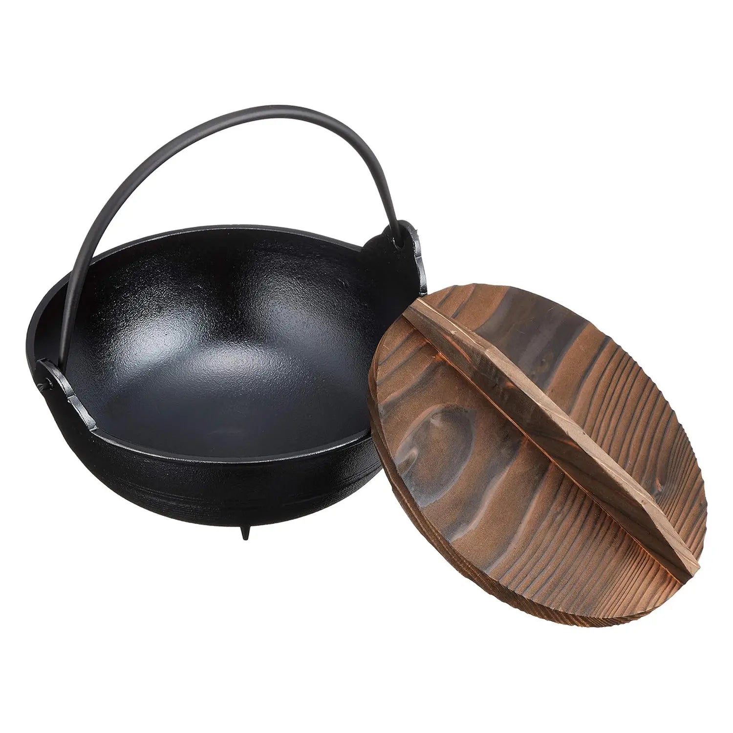 Premium EBM Aluminum Japanese Hot Pot - Traditional Shabu Shabu & Sukiyaki Pot for Home Cooking & Family Gatherings