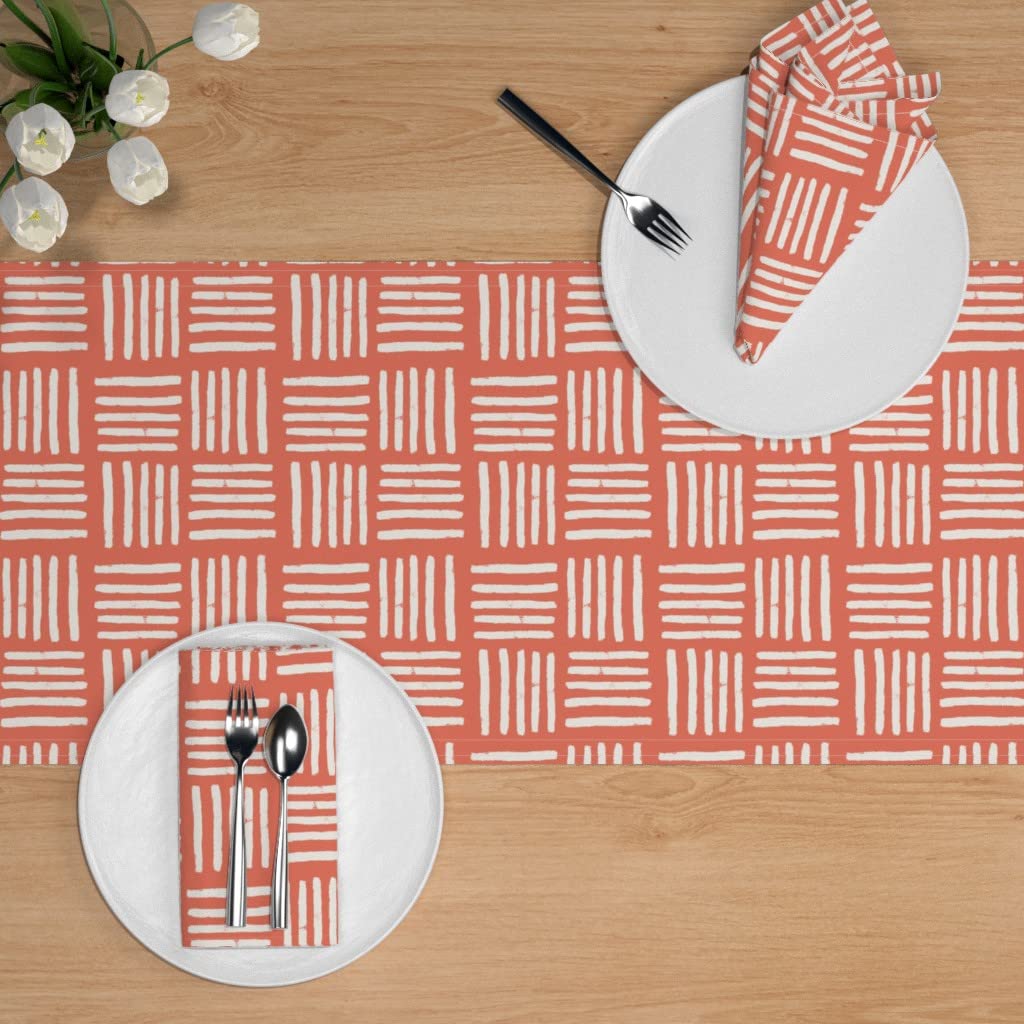 Custom Printed Spoonflower Cotton Sateen Table Runner 90