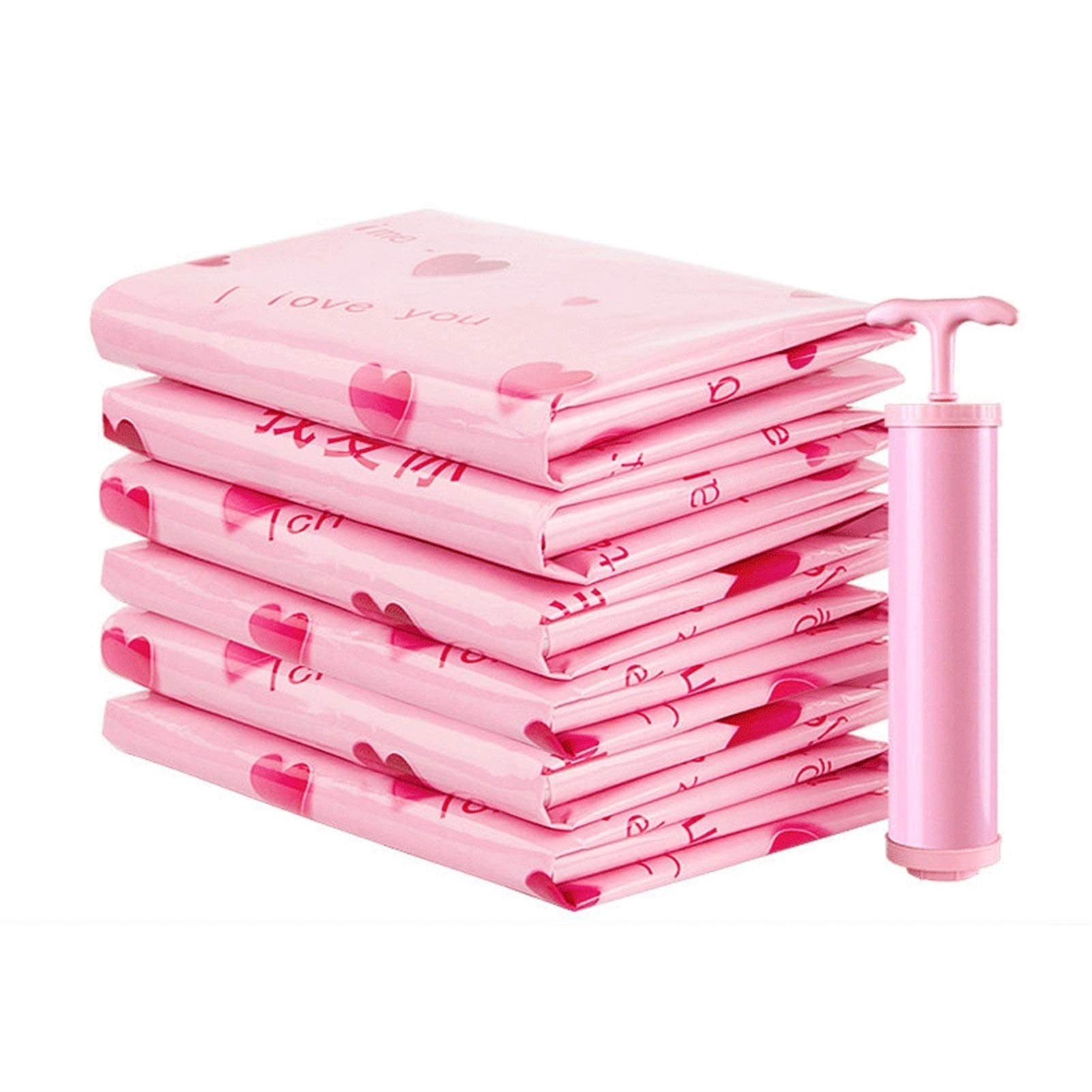 Premium Jumbo Vacuum Storage Bags 5 Pack (47x39 Inches) - Space Saving Storage Solution for Clothes, Blankets, Comforters & Pillows - Includes Hand Pump - Perfect for Travel, Home Organization & Seasonal Storage