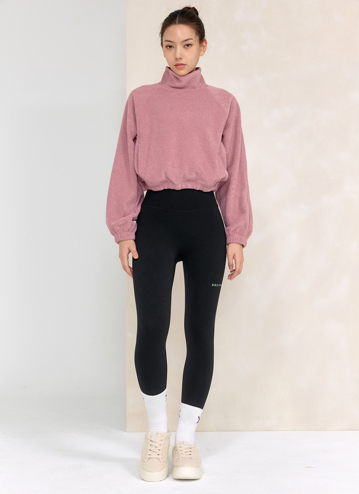 Fluffy String High Neck Sweatshirt for Women - Cozy Winter Pullover with Drawstring Hood - Perfect for Casual Outfits, Loungewear & Cold Weather Fashion