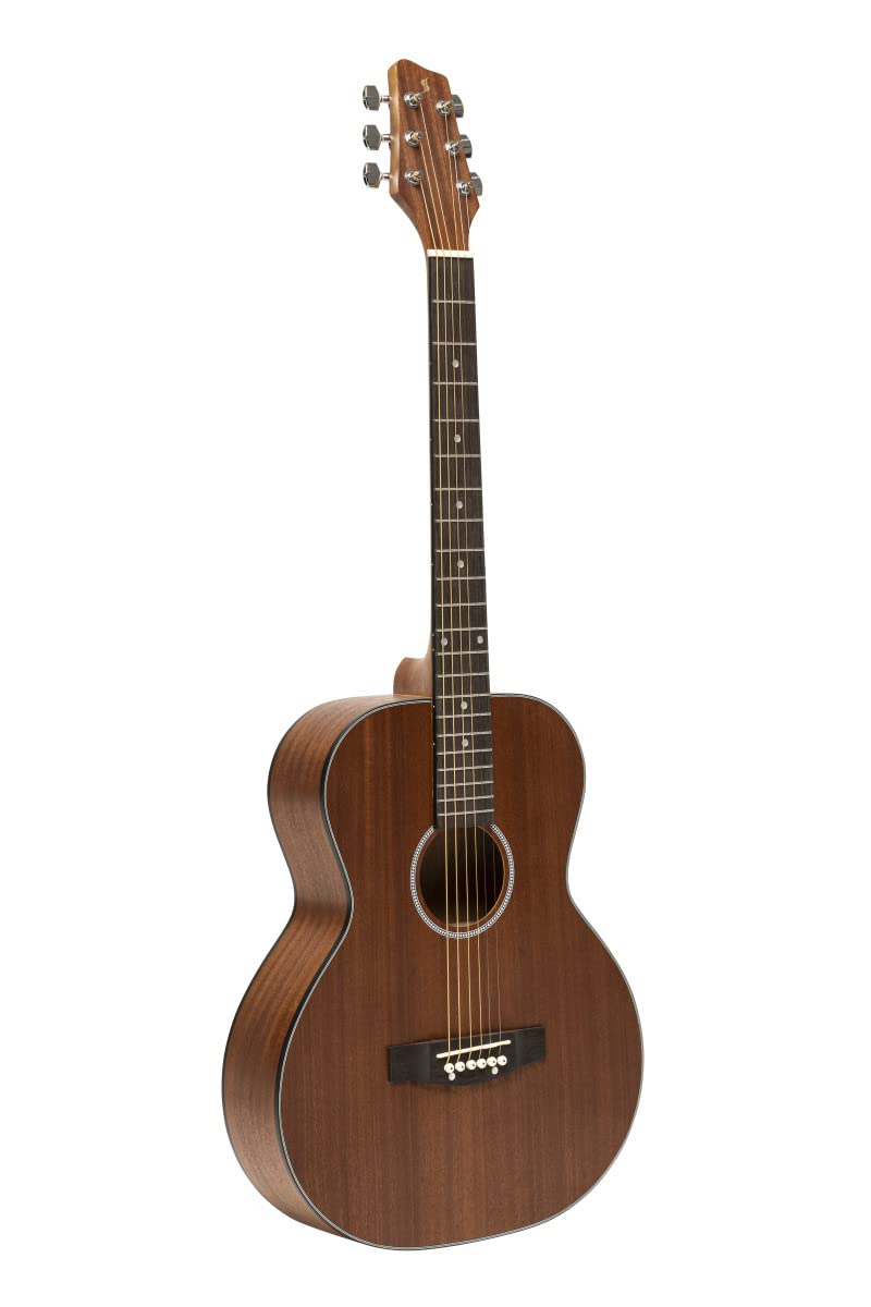 Stagg SA25 A MAHO 6-String Acoustic Guitar for Beginners - Right-Handed Natural Wood Guitar with Mahogany Top | Perfect for Camping, Travel & Home Practice