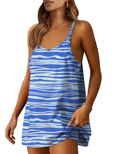 Striped Blue White